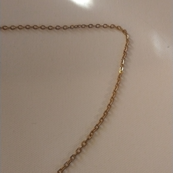 Yellow Brown Stone Gold Necklace. - Picture 3 of 4